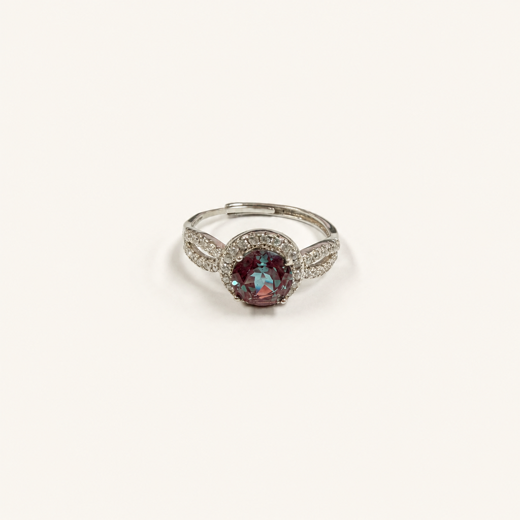 Interlace Lab-Grown Alexandrite Ring