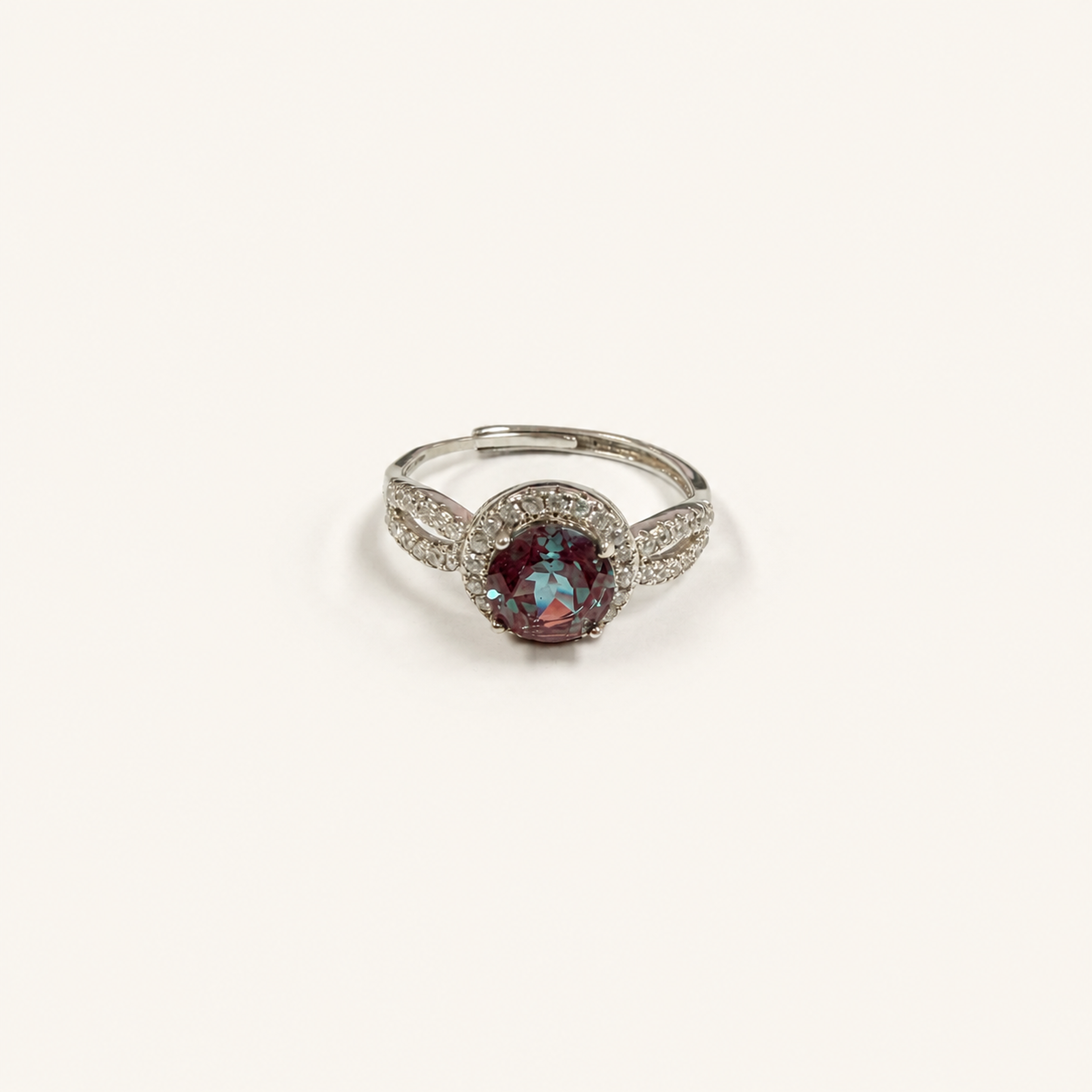 Interlace Lab-Grown Alexandrite Ring