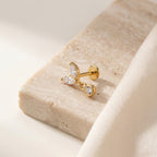Marquise Drop Titanium Stud Earrings - image 5
