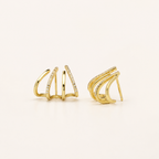 Sterling Silver Four-Prong Zirconia Stud Earrings detail