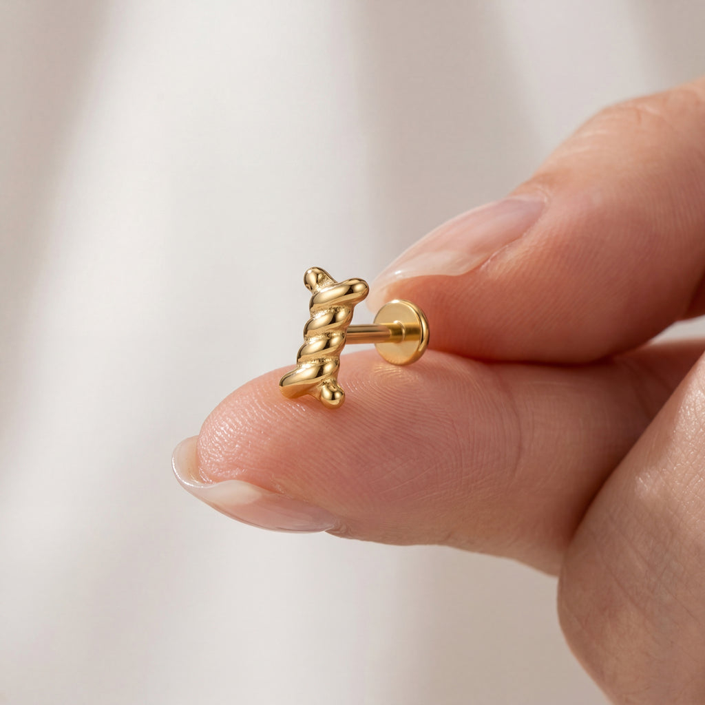 Bone Titanium Stud Earrings - image 4