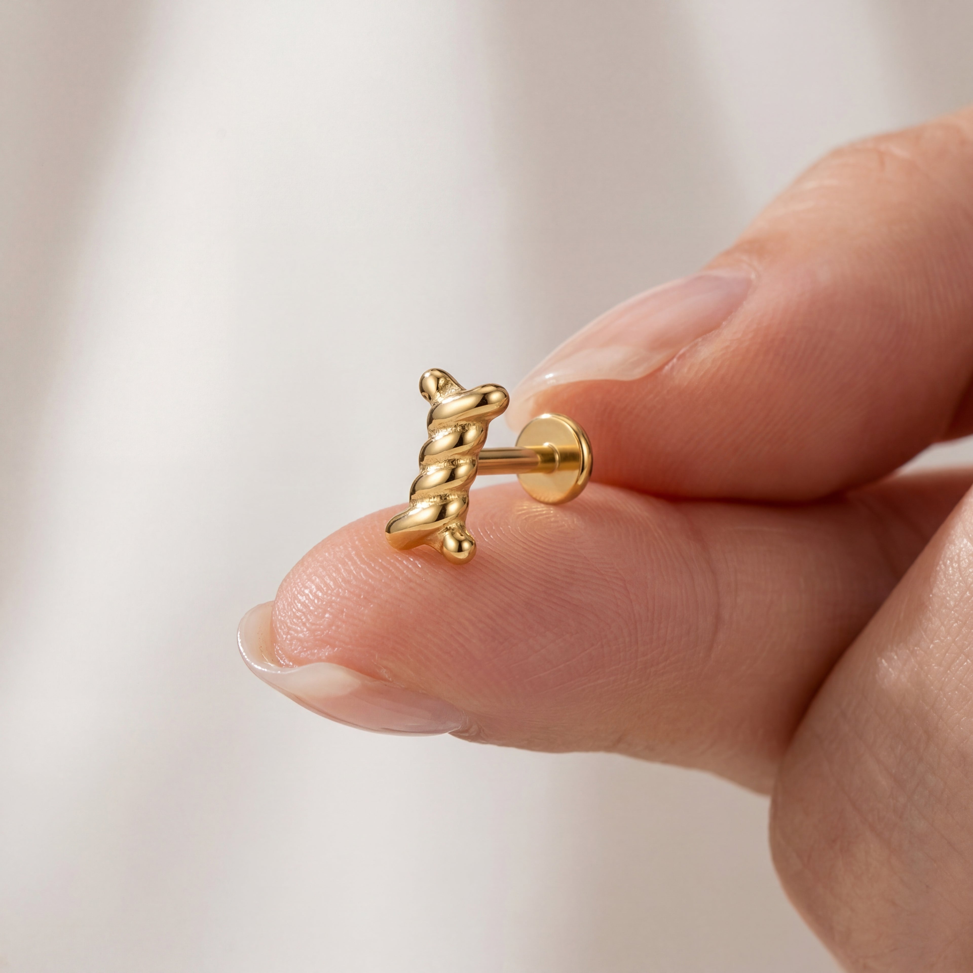 Bone Titanium Stud Earrings - image 4