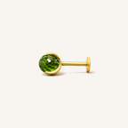 Titanium Green Crystal Flat Back Stud Earrings