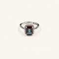 Lucent Halo Lab-Grown Alexandrite Ring - Sale