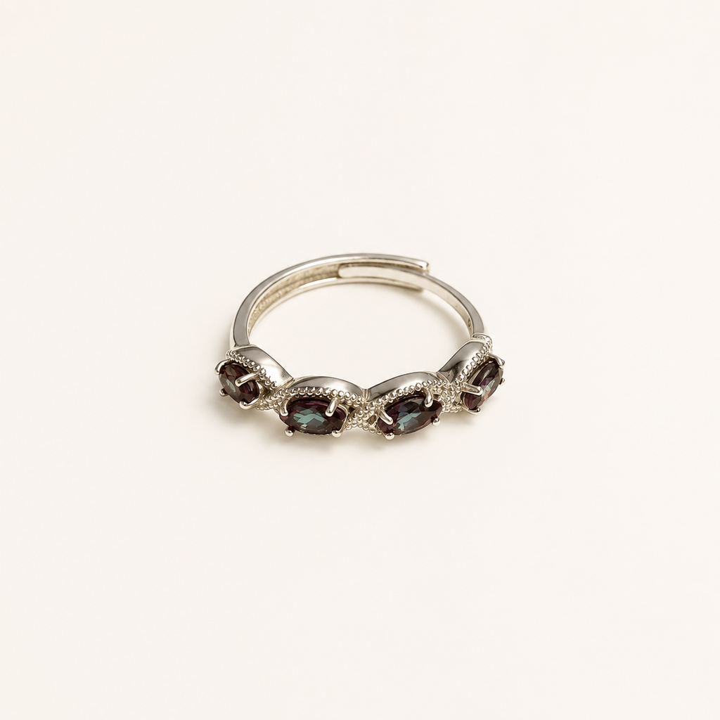 Crossweave Lab-Grown Alexandrite Ring