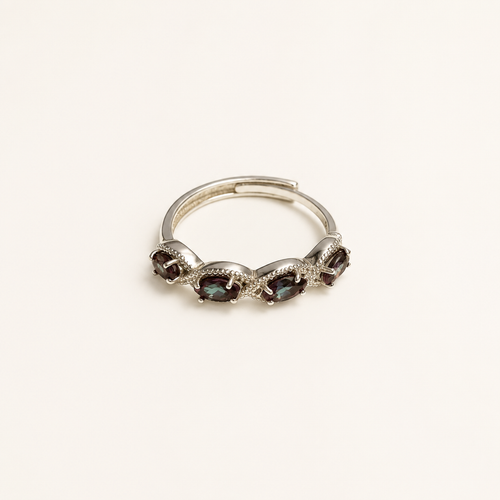 Crossweave Lab-Grown Alexandrite Ring
