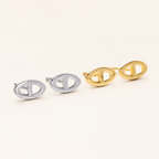 Sterling Silver Openwork Square Stud Earrings detail