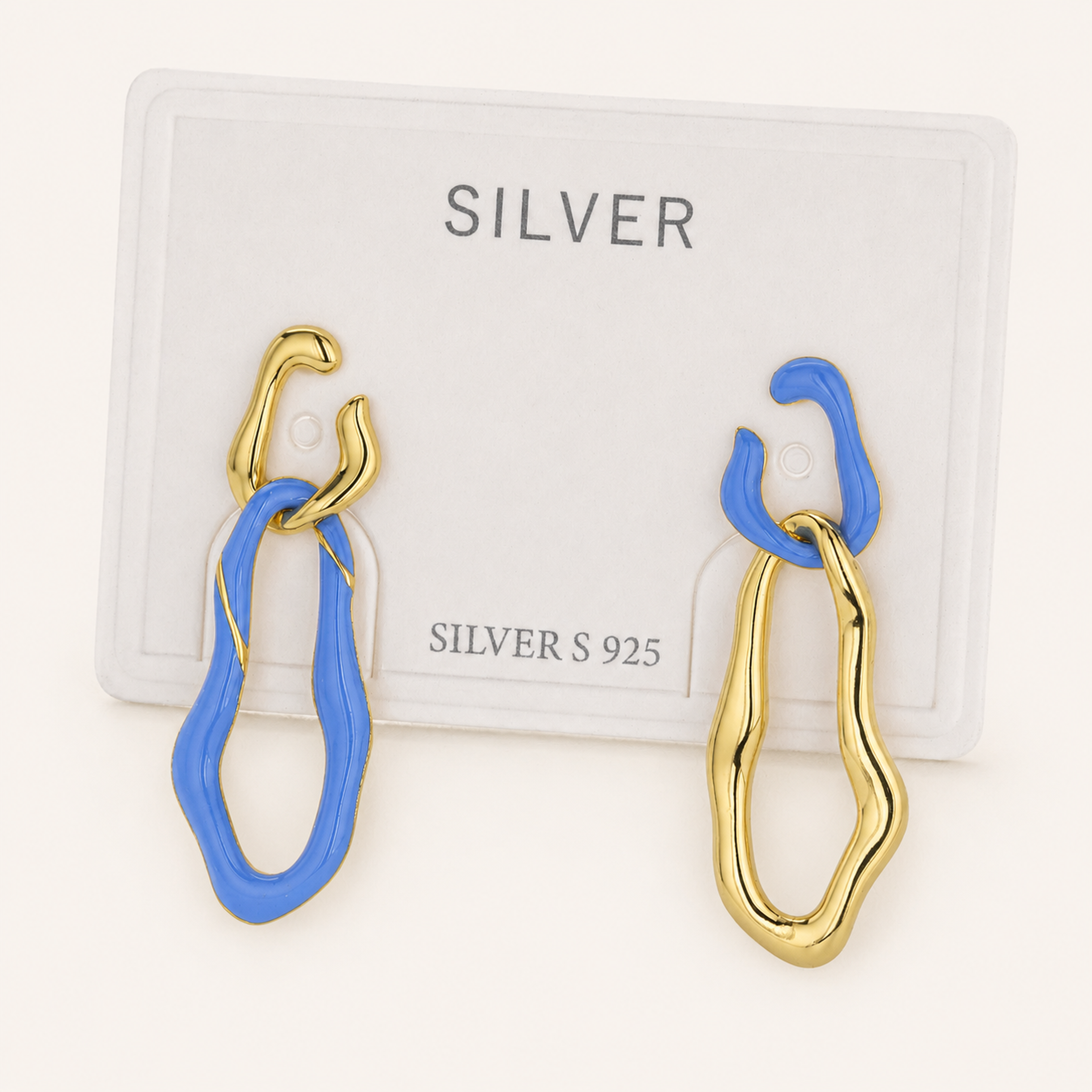 Sterling Silver Enamel Huggie Hoop Earrings detail view