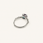 Crossette Lab-Grown Alexandrite Ring side view