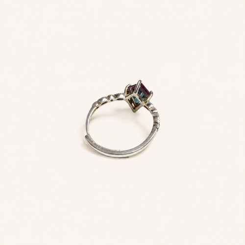 Compass Rose Lab-Grown Alexandrite Ring side view