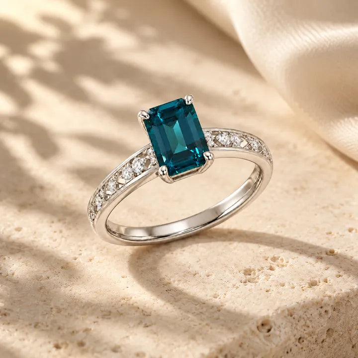 Ascent lab-grown alexandrite ring